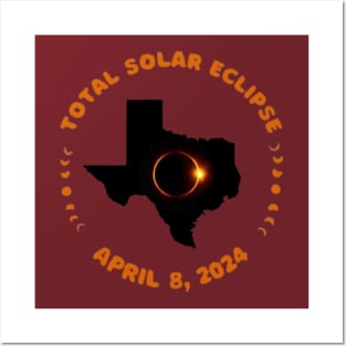 Texas Solar Eclipse Posters and Art